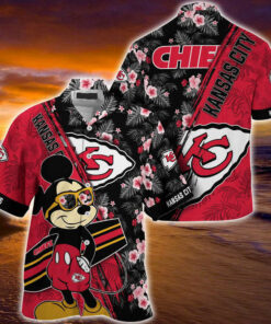 Mickey Chiefs Aloha Sunset Edition Hawaiian Shirt
