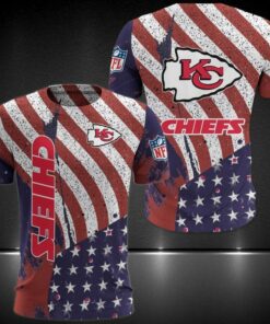 NFL Kansas City Chiefs American Flag AOP Shirt