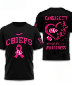 NFL Kansas City Chiefs Breast Cancer Awareness Black Shirt