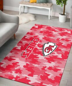 NFL Kansas City Chiefs Camo Pattern PREMIUM Area Rug Size S M L NLA048310