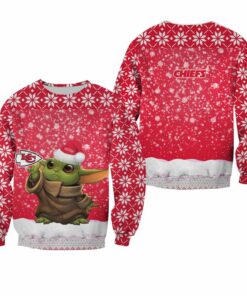 NFL Kansas City Chiefs Christmas Pattern YODA Limited Edition Sweatshirt NLA039310