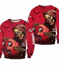 NFL Kansas City Chiefs Death Skull Pumpkin Halloween Limited Edition Sweatshirt NLA023110