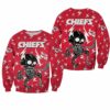NFL Kansas City Chiefs Electric Shock Cute Skeleton All Over Print Sweatshirt Size S-5XL NEW053810