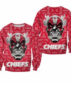 NFL Kansas City Chiefs Halloween Clown Edition Sweatshirt NEW044810