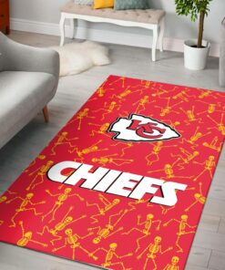 NFL Kansas City Chiefs Halloween Skeletons PREMIUM Area Rug Size S M L NEW050510