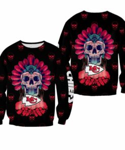 NFL Kansas City Chiefs Halloween Skull Limited Edition Sweatshirt NLA027310