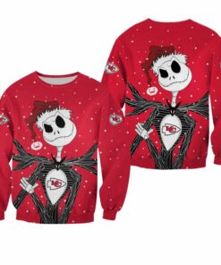 NFL Kansas City Chiefs Jack Skellington Christmas Limited Edition All Over Print Sweatshirt NEW059610