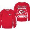 NFL Kansas City Chiefs Just a Girl in Love Limited Edition All Over Print Sweatshirt NEW017910