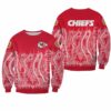 NFL Kansas City Chiefs Limited Edition All Over Print Sweatshirt Size S-5XL NEW013110