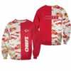 NFL Kansas City Chiefs Limited Edition All Over Print Sweatshirt Unisex Size NEW012910