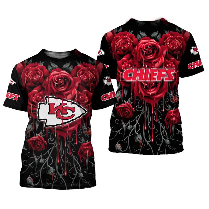 Nfl Kansas City Chiefs Limited Edition All Over Print T-Shirts Size S-5xl New005410