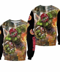NFL Kansas City Chiefs Limited Edition Amazing Hulk Sweatshirt Sizes S-5XL NEW013010
