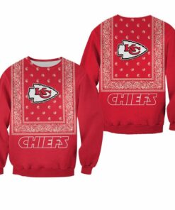 NFL Kansas City Chiefs Limited Edition Bandana Skull Sweatshirt Sizes S-5XL NEW012210