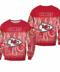 NFL Kansas City Chiefs Limited Edition Bandana Skull Sweatshirt Sizes S-5XL NEW012310