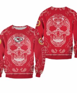 NFL Kansas City Chiefs Limited Edition Bandana Skull Sweatshirt Sizes S-5XL NEW012410