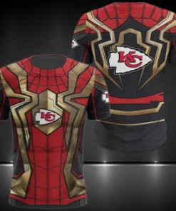 NFL Kansas City Chiefs Red Spider Man AOP Shirt