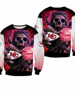 NFL Kansas City Chiefs Skull Halloween Limited Edition Unisex Sweatshirt NLA023410