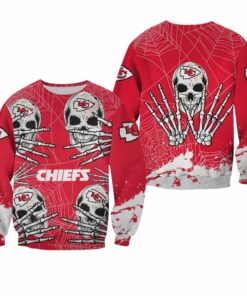 NFL Kansas City Chiefs Skull Hallowen Limited Edition Sweatshirt NLA021610
