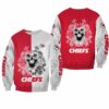 NFL Kansas City Chiefs Skull Limited Edition All Over Print Sweatshirt Size NLA000810