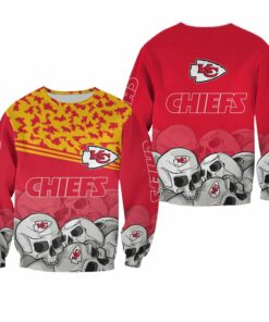 NFL Kansas City Chiefs Skull Limited Edition Unisex Mens and Womens Sweatshirt NLA066710