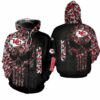 Nfl Kansas City Chiefs Skull Limited Edition Zip Up Hoodie Size S-5xl New007410