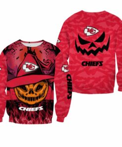 NFL Kansas City Chiefs Smiling Pumpkin Halloween Limited Edition Sweatshirt NLA026410