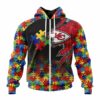 Nfl Kansas City Chiefs Special Autism Awareness Design Hoodie Zip Hoodie