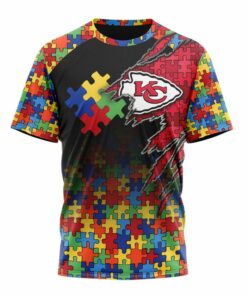 Nfl Kansas City Chiefs Special Autism Awareness Design T-Shirts