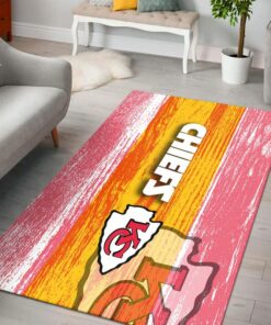 NFL Kansas City Chiefs Texture Pattern PREMIUM Area Rug Size S M L NLA049910