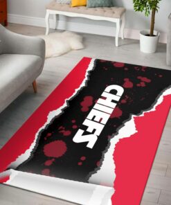 NFL Kansas City Chiefs Texture Pattern PREMIUM Area Rug Size S M L NLA052910