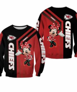 NFL Kansas City Chiefs with Minnie Limited Edition Over Print Full 3D Sweatshirt S - 5XL GTS002336