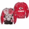 NFL NFL Kansas City Chiefs Skull Limited Edition All Over Print Sweatshirt Size NLA001410