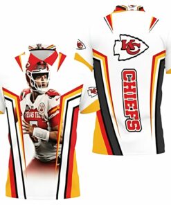 Patrick Mahomes 15 Kansas City Chiefs Texas Tech Red Raiders Polo Shirt