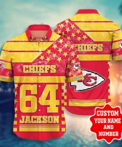 Personalized And Number Kansas City Chiefs Star Hawaiian Shirt