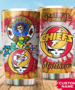 Personalized Kansas City Chiefs Grateful Dead Tumbler