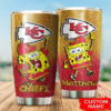Personalized Kansas City Chiefs Spongebob Squarepants Tumbler