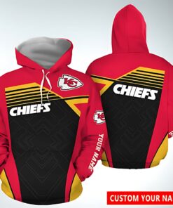 Personalized Kansas City Chiefs Victory Stripes 3D Hoodie