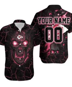 Personalized Lava Skull Kansas City Chiefs 3d Hawaiian Shirt