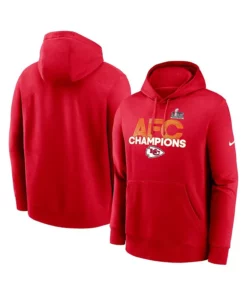 Red Kansas City Chiefs AFC Champions Fleece Hoodie