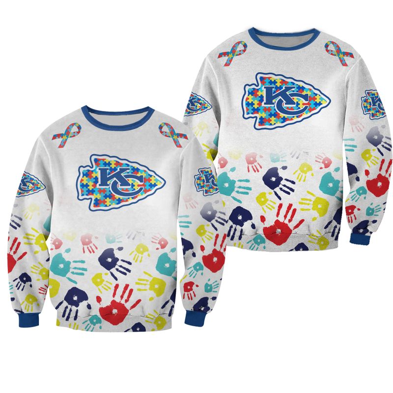 NFL NFL Kansas City Chiefs Special Autism Awareness Design Sweatshirt