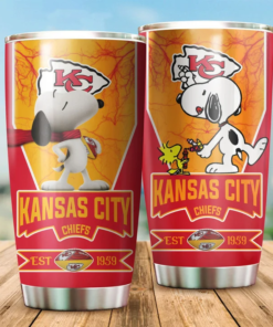 Snoopy And Woodstock Kansas City Chiefs Tumbler