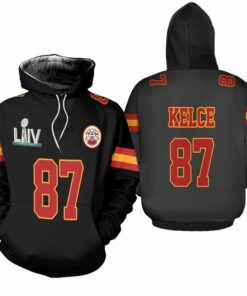 Travis Kelce 87 Kansas City Chiefs Nfl Black Jersey Inspired Style Hoodie Unisex Sizes S - 5xl Gts006110