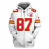 Travis Kelce Kansas City Chiefs American Football Conference Champions Hoodie Zip Hoodie White GTS008494